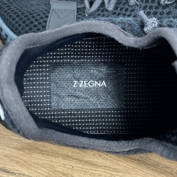 Z Zegna A-Maze Men's Size 10 Shoes Gray Black Techmerino Wool Vibram Sneaker - Picture 9 of 14